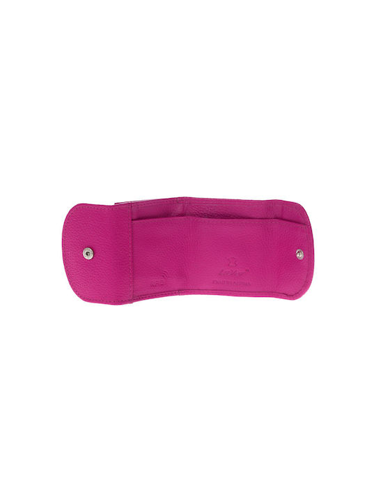 Lavor Small Leather Women's Wallet Coins Fuchsia