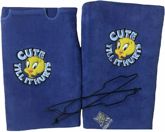 Carner Front Car Covers 2pcs Towel Tweety Blue