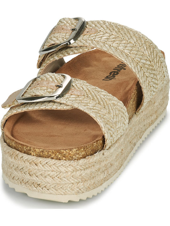 Γυναικεία Σανδάλια Flatforms Μπεζ