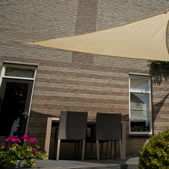Showood Triangle Shade Sail Ecru 4.2x4.2x6m 230gr/m²