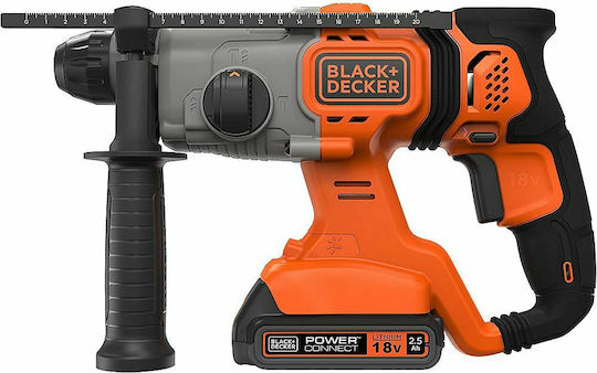 Black & Decker Κρουστικό Σκαπτικό Πιστολέτο Μπαταρίας 18V 2x2.5Ah με Υποδοχή SDS Plus BCD900E2K