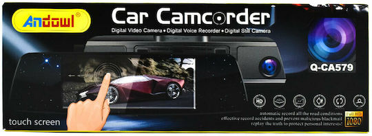 Andowl 1080P Mirror Car DVR, 5.5" Display with Clip