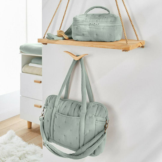 La Redoute Interieurs Shoulder/Hand Diaper Bag Green 29cm.