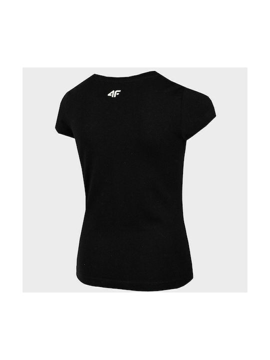 4F Kinder-T-Shirt Schwarz