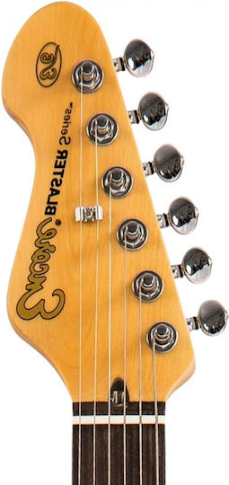 Encore E6 Electric Guitar for Left-handed Stratocaster with SSS Pickup Configuration Black