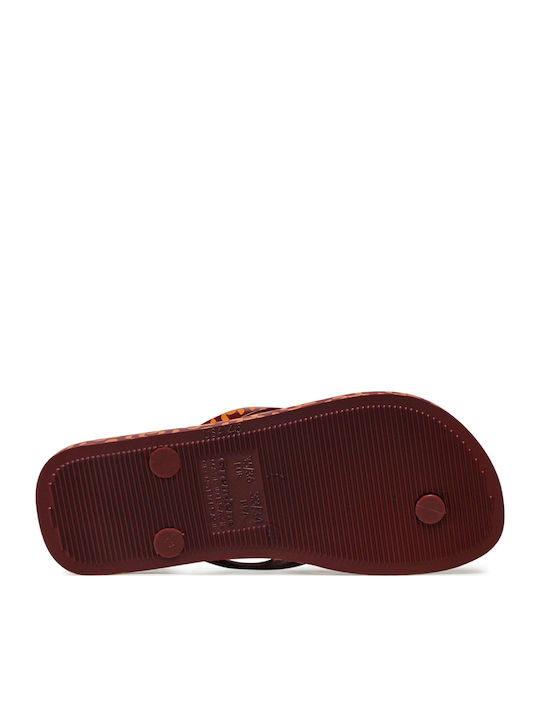 Sem Igual Pop Frauen Flip Flops Burgundy / Orange / Pink
