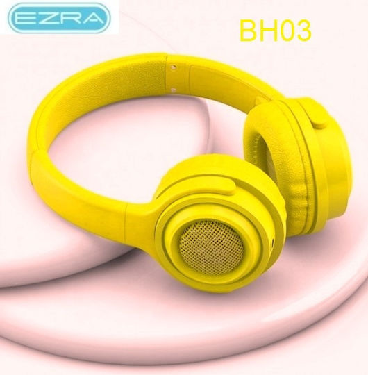 Ezra BH03 Ενσύρματα On Ear Ακουστικά Κίτρινα