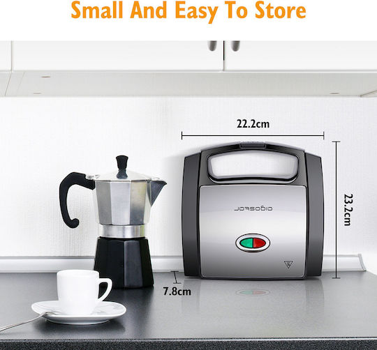 Aigostar Lamo 30RFU Τοστιέρα για 2 Τοστ 800W Inox