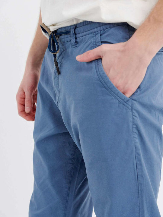 Trousers Chino Elastic in Regular Fit Blue