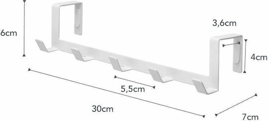 Yamazaki Κρεμάστρα Πόρτας 5 Θέσεων Μεταλλική 24.5x4.5x6εκ.