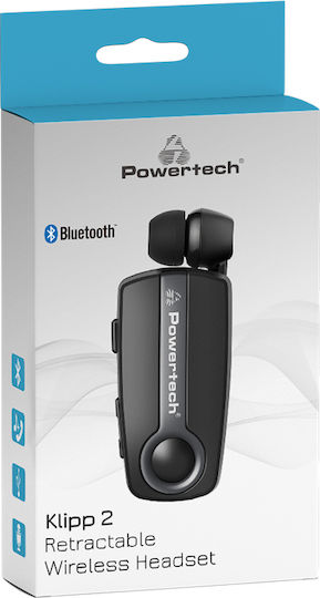 Powertech Klipp 2 In-Ear Bluetooth-Freisprecheinrichtung Kopfhörer Revers Gray