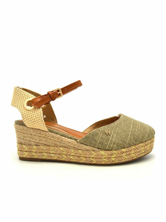 Bella Platforme Dama În Tip Espadrile Verzi