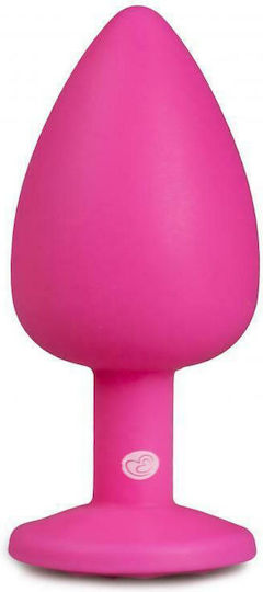 Easytoys Diamond Butt Plug Large Πρωκτική Σφήνα Large Pink 10cm