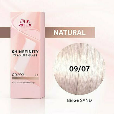 Wella Shinefinity Zero Lift Glaze Vopsea de Păr 09/07 Nisip bej 60ml