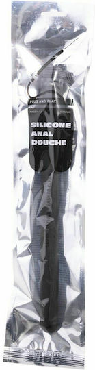 All Black Beaded Silicone Anal Douche Anal Shower Black 27cm