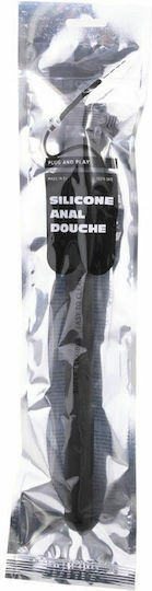 All Black Silicone Anal Douche Stopper Anal Shower Black 27cm