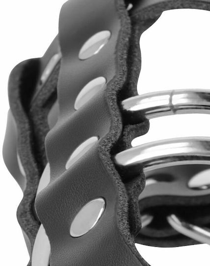 Darkness Leather Chastity Cage Κλουβί Πέους σε Μαύρο Χρώμα