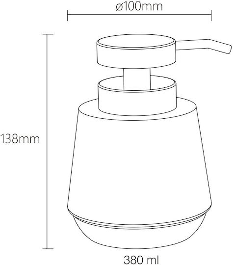 Sealskin Mood Tabletop Glass Dispenser Green 380ml