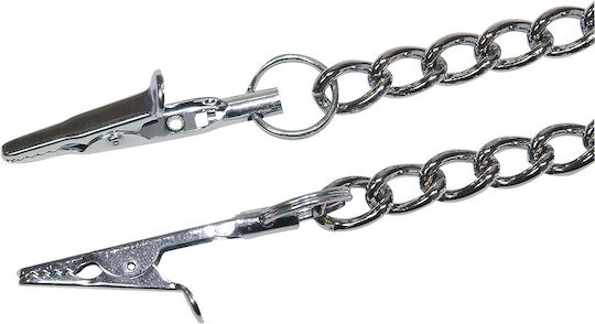 Sextreme Nipple Chain with Clamps Cleme pentru Sfârcuri în Culoare Argintiu