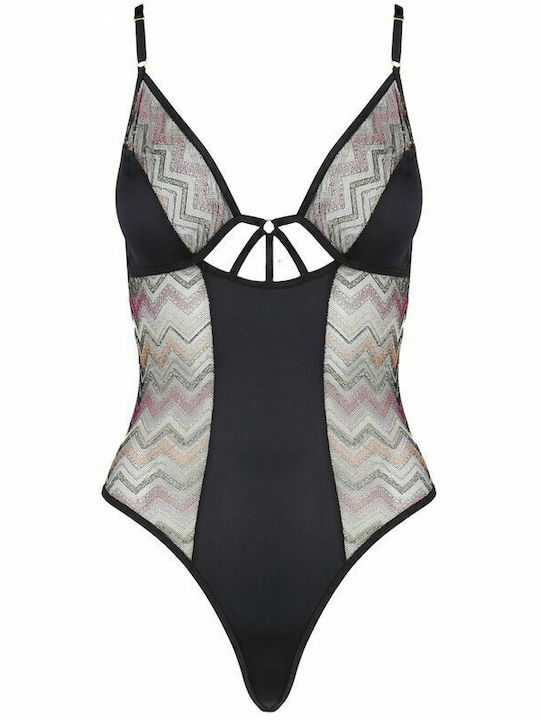 Casmir Lingerie Lagerta Teddy Sexy Κορμάκι Μαύρο