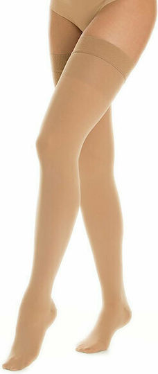 Relaxsan Medicale Classic Socks Thigh High Graduated Compression with Silicone 23-32 mmHg Beige