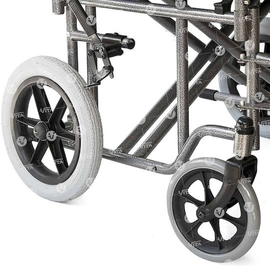 Vita Orthopaedics Αμαξίδιο Bariatric Steel 60cm Αναπηρικό Αμαξίδιο 12" Πτυσσόμενο Απλού Τύπου 60cm 09-2-106