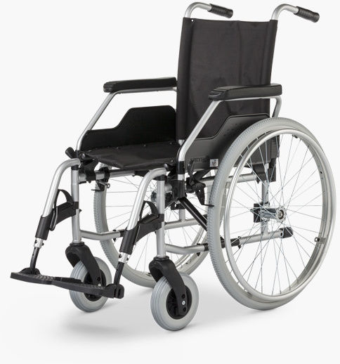 Meyra Budget II 9.050 Wheelchair 24" Folding Simple Type with Simple Back 46cm 9.050 Silver