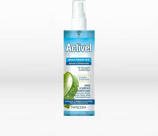 Farcom Activel with Glycerin & Aloe Vera Antiseptic Liquid Hand Wash Spray 100ml