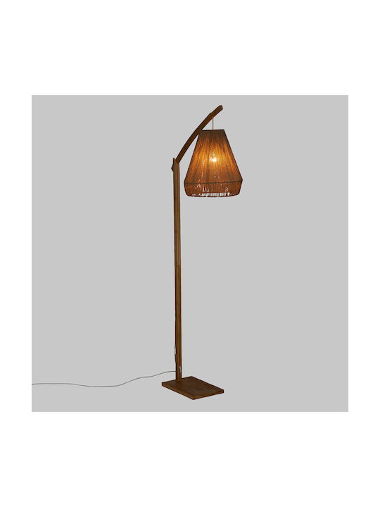 A S Palm Vintage Φωτιστικό Δαπέδου Υ158xΜ30εκ. με Ντουί για Λαμπτήρα E27 Καφέ