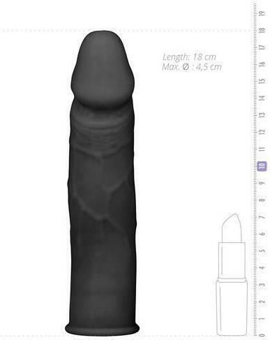Easytoys The Extender Sleeve Удължение На Пениса Черно 18см