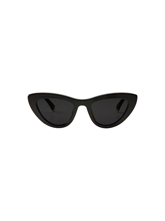 Oscar & Frank The Duomo Women's Sunglasses with Black Plastic Frame and Black Lens