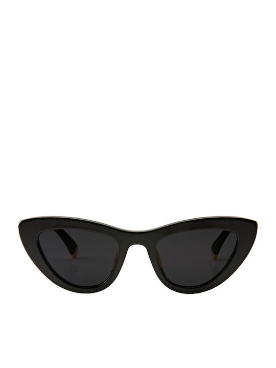 Oscar & Frank The Duomo Damen Sonnenbrille mit Schwarz Kunststoff Gestell und Schwarz Linse