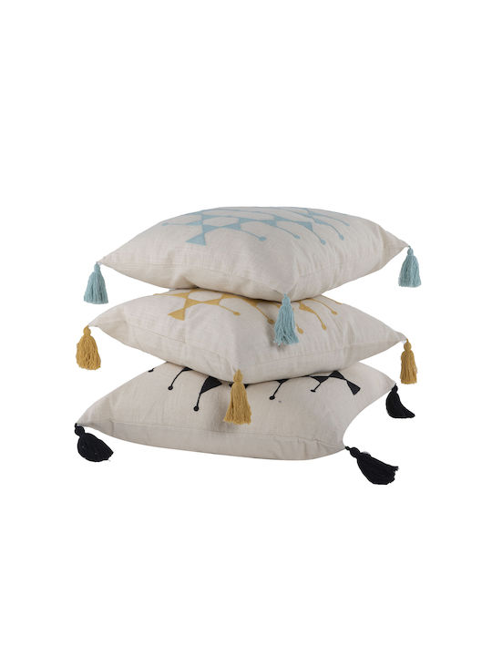 Nef-Nef Homeware Sofa Cushion Esther From 100% Cotton Aqua 45x45cm