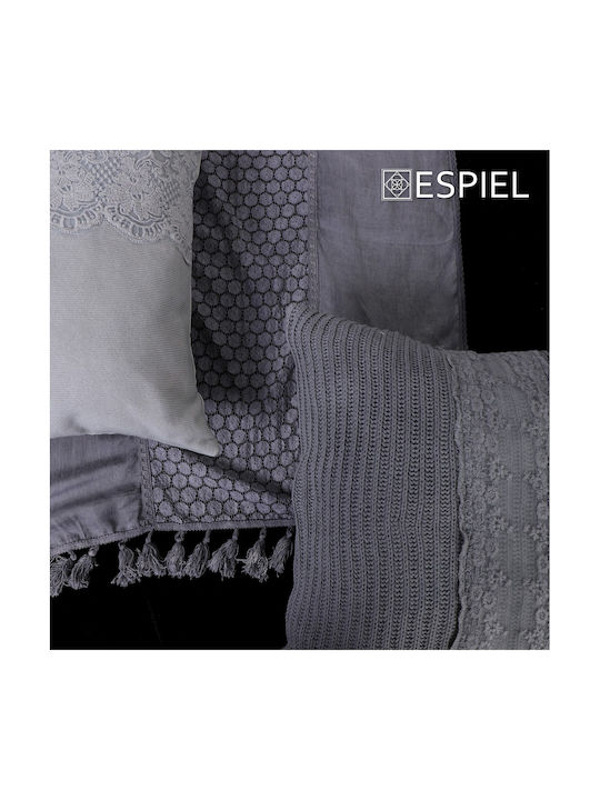 Espiel Espiel Sofa Cushion 100% Cotton Gray 45x45cm