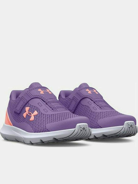 Surge 3 Kids Sports Shoes Running with Hoop & Loop Closure Purple