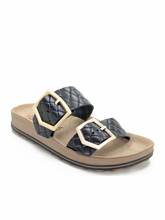 Taylor Leather Women's Anatomic Sandals Black Softy