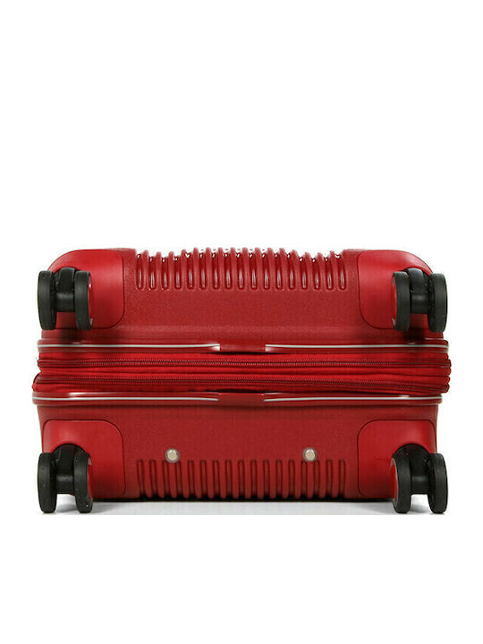 Airtex Paris Valiză De Călătorie Medie Dură Burgundă Cu 4 Roți Înălțime 56.5 Cm