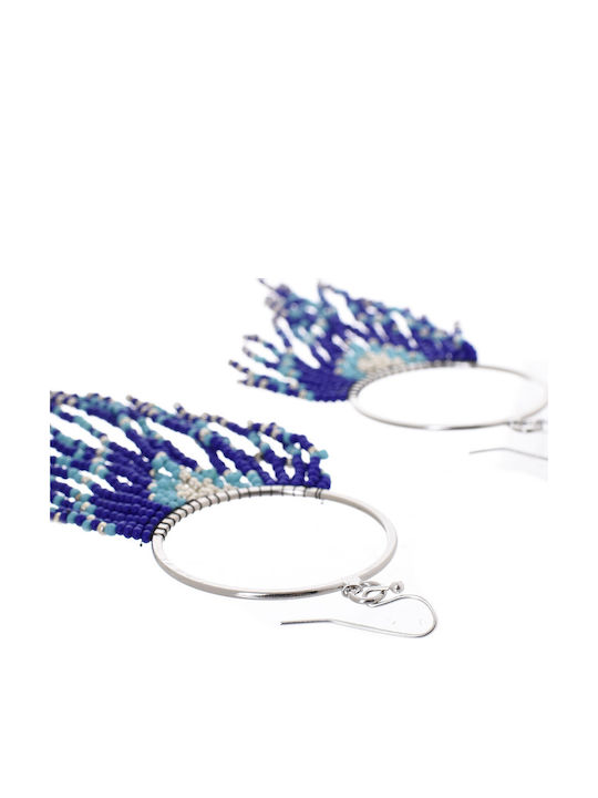Ble Resort Collection Σκουλαρίκια Κρεμαστά Μπλε