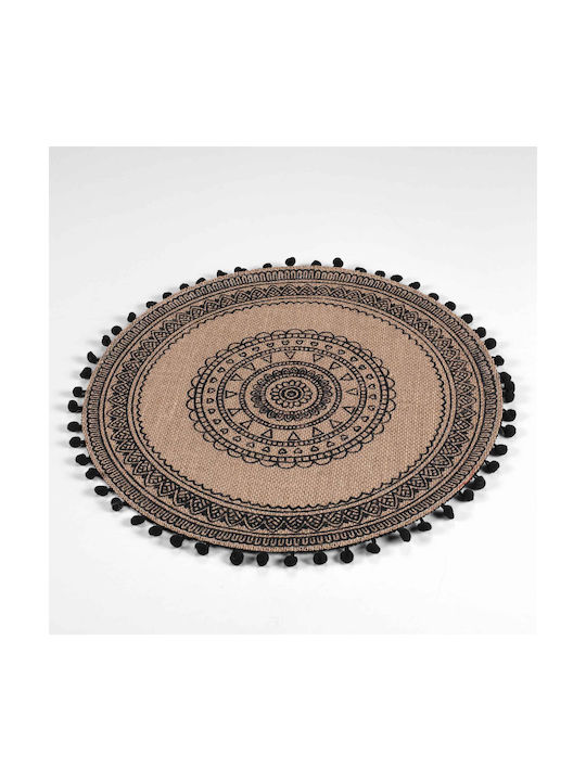 Spitishop Renata Placemat Round Fabric Beige 38cm 1pcs