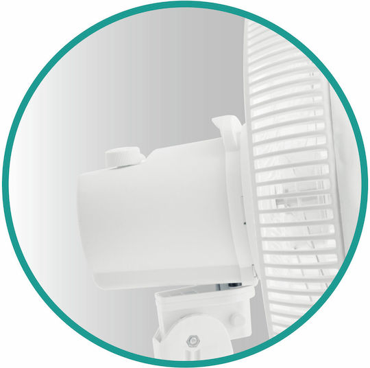 Rohnson Ανεμιστήρας Ορθοστάτης 35W Διαμέτρου 30cm Λευκός