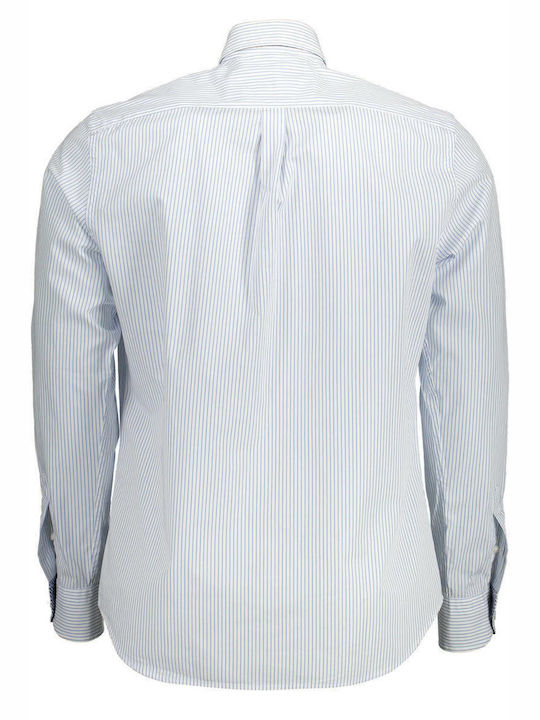 Harmont & Blaine Men's Shirt Long Sleeve Cotton Striped Light Blue