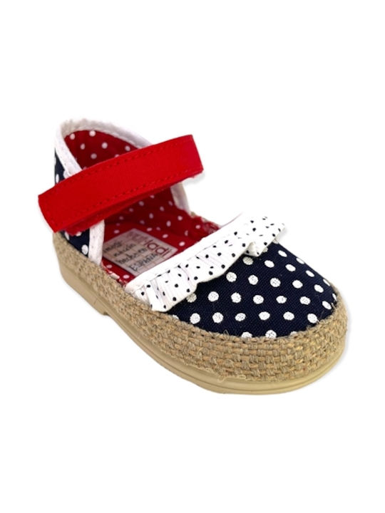 Vulladi Παιδικές Espadrilles mit Bügel- und Schleifenverschluss Blau