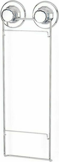 Tekno-Tel 455.DM242 An der Wand montiert Badezimmerregal Inox mit 2 Regalböden und Saugnäpfen 25x15x36cm Silber