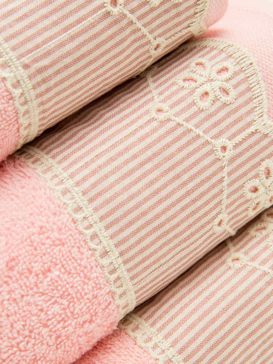 Borea 2pc Bath Towel Set Pretty Pink