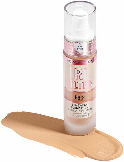 Revolution Beauty IRL Filter Longwear Лилаво/бяло Фон дьо тен F8.2 23ml