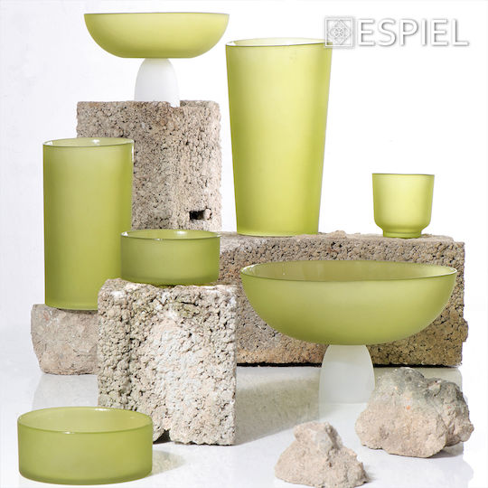 Espiel Caprice Decorative Bowl Pedestal Green 24x24cm