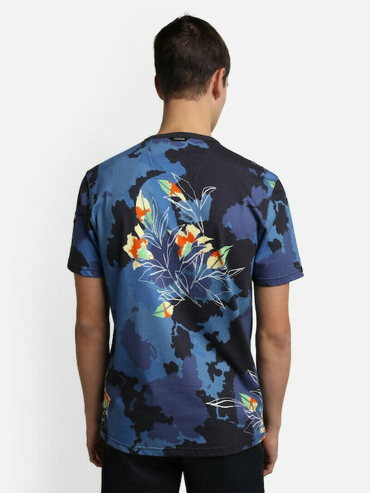 Napapijri Ανδρικό T-shirt Μπλε Floral