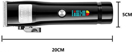 Kemei Professional Rechargeable Hair Clipper Black . Silver KM-2850