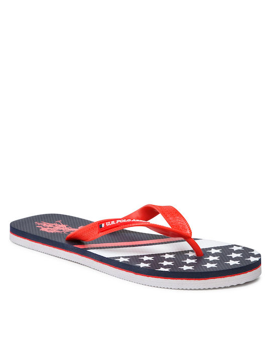 U.S. Polo Assn. Vaian 007 Men's Flip Flops Blue / Red