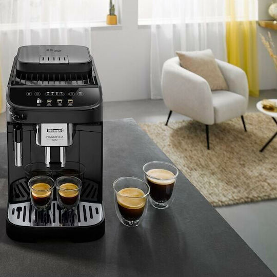 De'Longhi Magnifica Evo Αυτόματη Μηχανή Espresso 1450W Πίεσης 15bar με Μύλο Άλεσης Μαύρη ECAM290.22.B